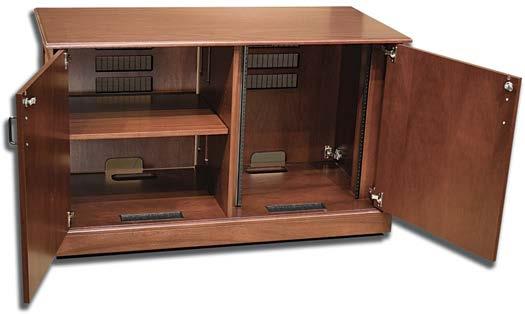 KSI red mahogany finish Rear elevation Adjustable shelf 14 space