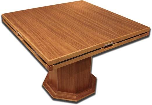 down and fold under B-84T Boat Shape Table 84 l x 48 w (center) x 36 w (ends) x 31 h