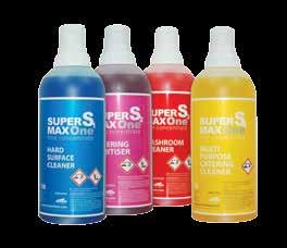 Colour coded for easy selection, Supermax products are quick and straightforward to use and cover all typical daily cleaning requirements.