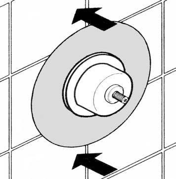 CONCEALED VALVE Fit Concealing Plate Place Grommet within the concealing plate centre and push the plate into position N.B.