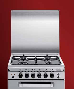 UNICA 53x50 STANDARD FEATURES: Glass lid Enlarged grids Oven thermostat Oven light 1