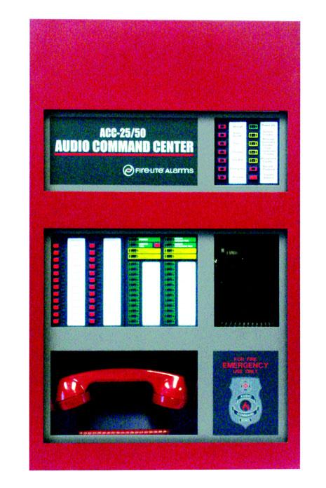 The ACC-25/50ZST includes an ACC- FFT Fire Fighter Telephone Module with keypad which provides indications of phone activation, remote page activation, remote microphone activation and corresponding