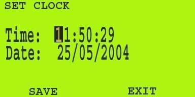 5.2 Setting the clock This directory enables you to set the time and date. First enter in the MENU.