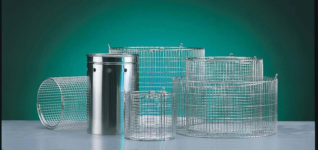 BASKETS AND CONTAINERS Container for waste products High Basket Low Basket Type 2540 3850 3870 Stainless steel container for waste Stainless steel wire baskets products, with vent holes