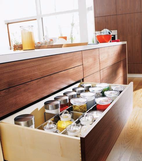 ORGA-LINE for Deep Drawers A Interior side rail B Cross divider Storing items in a deep wood drawer is easy with ORGA-LINE.