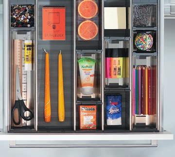 The customizable trays make it easy to adapt to any drawer configuration throughout the home.