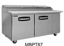 Fusion MBPT SERIES Pizza Prep Units MBPT67 No. Of Capacity L D H Volts Amps Unit HP Doors Cu. Ft. MBPT44 $5,441 44-3/8 36-1/2 41-7/8 115 6.5 3/8 1 9.7 309/140 MBPT67 $8,045 67 36-1/2 41-7/8 115 6.