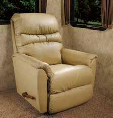 Choose Beige or Mahogany recliners, or theater seating for