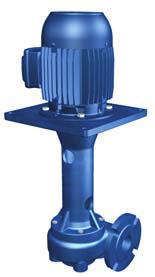 Type WP - Vertical Cantilever Pump Short version Suction tube extension pipe Vertical mounted pump with no wetted bearings or support bushes