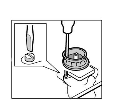 Ensure that it is completely tightened in order to guarantee the seal. Fig. 8 Adjustment of the taps Set the control knobs to minimum. Remove the control knobs from the taps. Fig. 9.