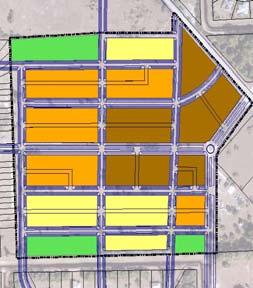 of transect zones and a preferred street/ block structure. Conceptual Regulatory Plan 2.
