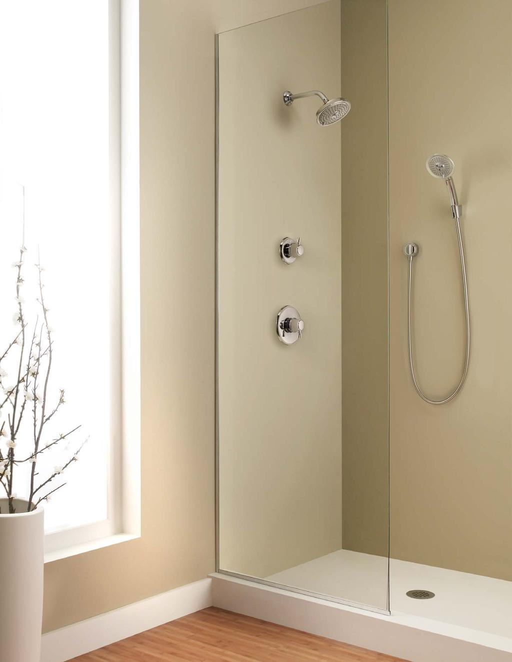 Transform a basic installation into a shower system by adding a Trio 2-way diverter to your pressure balance trim.