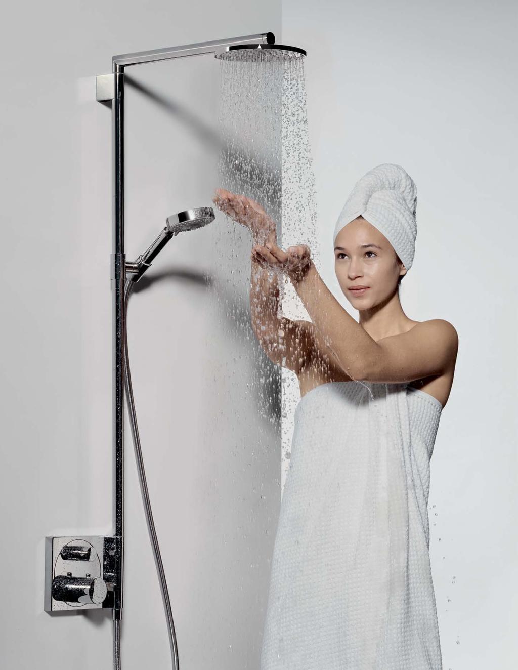 Raindance S Showerpipe. Less is often more. This is especially true for the new Raindance S showerpipe. Its design is both sleek and dynamic. It offers the ultimate in fun and genuine relaxation.