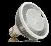 Turbo LED MR-16 (12V & V), PAR-20, PAR-30, PAR-38 IP 65 - Totally protected against dust and protected against low pressure water from all directions Low junction temperature, 65ºC for