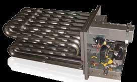 Dimpled heat exchanger provides energy efficient heat transfer and has no internal turbulator, which can corrode over time.
