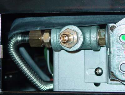 6.4.0 BURNER INJECTOR ALIGNMENT Enclosing screw cap Gas control valve ) Remove burner access panel (refer 6..4).
