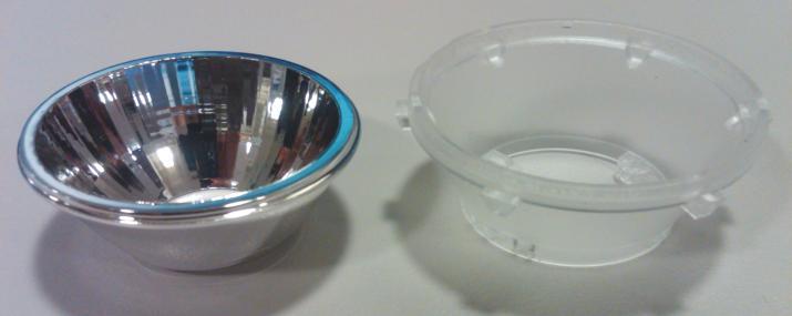 Figure 10: Top: Neng Tyi optic holder and Ledil reflector; bottom: Prototype SLS optic holder and Carclo TIR optic 4. CALCULATE THE NUMBER OF LEDS One.