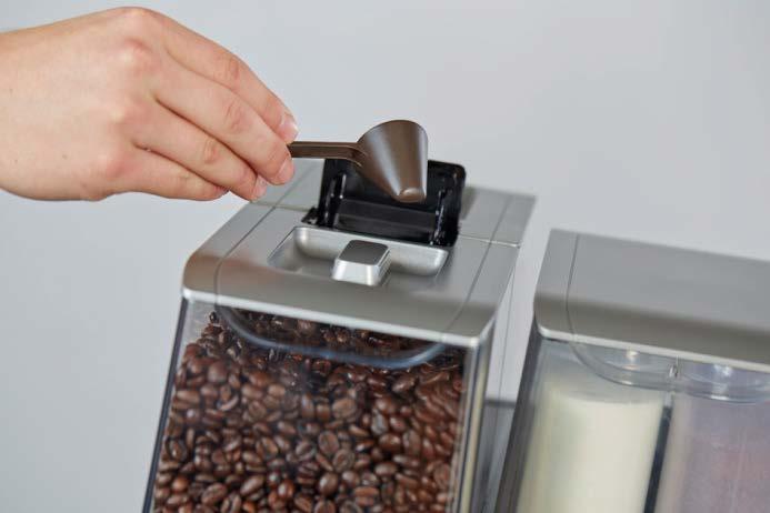 Settings 7.8 Manual coffee addition There is the option of adding coffee powder into the machine by hand.