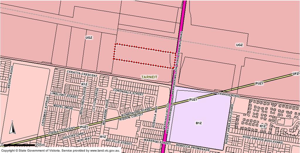 4.3 Zones and Overlays 4.3.1 Zone The subject site is located within the Urban Growth Zone (UGZ) Wyndham Planning Scheme.