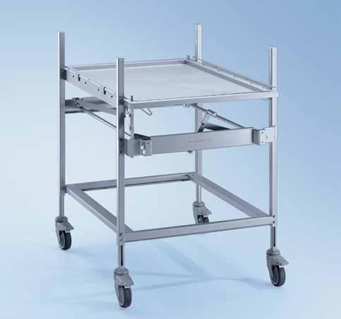 transfer cart and wash chamber for easy and ergonomic loading of wash carts Both ends can dock onto machine Safety lock connecting machine and cart to ensure cart can only be loaded if cart is