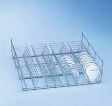 85 mm H 186, W 180, D 420  3808330 E 106 insert E 109 1/2 Insert (not illustrated) For 21 beakers up to 250 ml 21 x 3 supports H 155,
