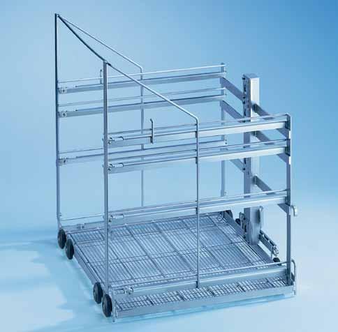 G 7825, G 7826 E 741/1 Wash cart and modules for laboratory glassware E 742 Module Module frame with spray arm for inserts, e.g. beaker insert H 112, W 492, D 496 mm Art.