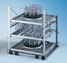 narrownecked glassware, 500-1000 ml on Level 2 Sample load E 741/1 Injector wash cart with drying