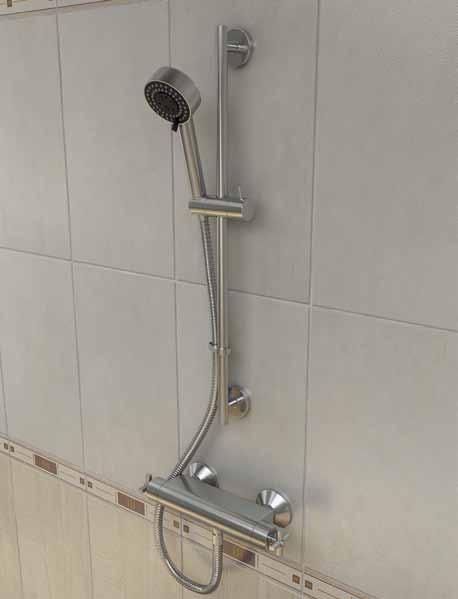 Genius Cross Head Bar Shower Mixer with Shower Set D00156 Sleek Lever Bar Shower Mixer with Shower Set