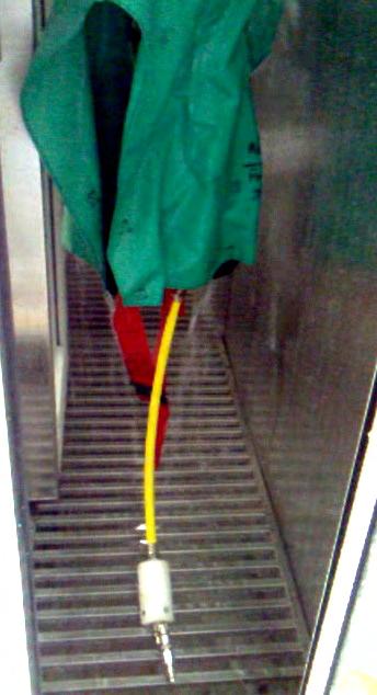 Containment Systems Air Hood Washer The main purpose of our stainless steel air hood washer is to enable the operator to wash their contaminated reusable air hood in a safe and effective manner after