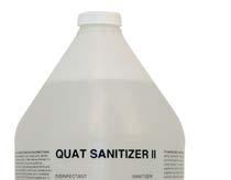 Sanitizers E.P.A. Registered Sanitizers Pack Size Weight: Cube: List Price: Quat Sanitizer II - item # 2420 An E.P.A. registered, no rinse quaternary ammonium based sanitizer.