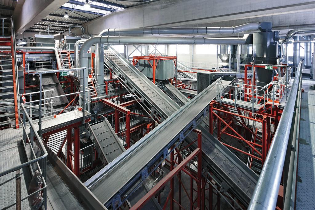 If the materials or a hot surface ignite a spark, the inflamed materials are transported by the conveyor belts and the fire can spread rapidly throughout the whole plant.