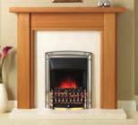 and  Finishes also available in WHITE Clarissa Surround Understated elegance in an Oak finish, the Clarissa comes in four pieces for ease of installation, and is supplied with fixing strips for Solo-