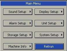 1 2 3 Style of other menus is the same as that of the main menu, parts of which are as follows. 1. Menu title: Name of the menu. 2. Main display area: Area to display options, buttons or prompt messages.