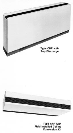 Type CHF floor unit Type CHF floor units are designed for use in three different types of installations.
