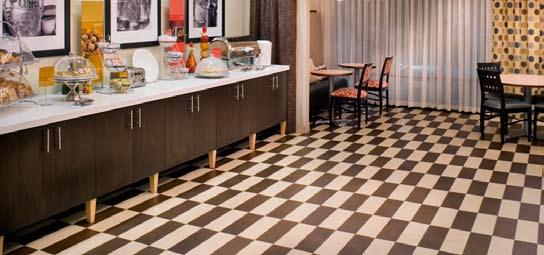 design elements flooring Flooring should consist of a combination of wood look flooring, carpet and tile.