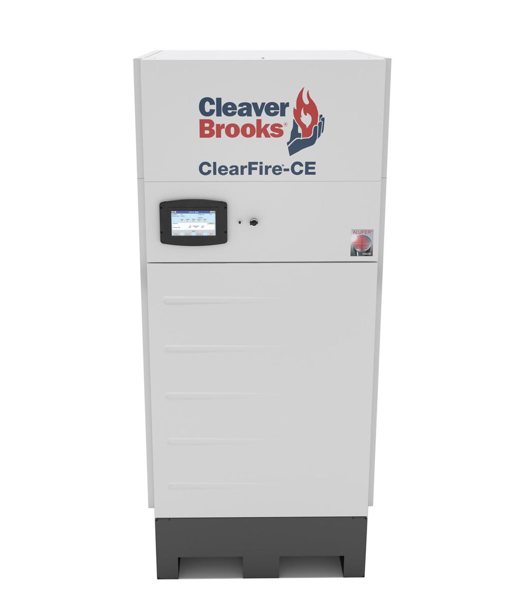 Exceptional Performance with System Engineering Flexibility Boilers The ClearFire -CE condensing boiler leverages the advantages of a primary-variable-flow system in a small footprint, offering