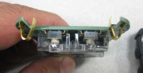 Lightly press PCB onto battery Reason: If battery is installed while