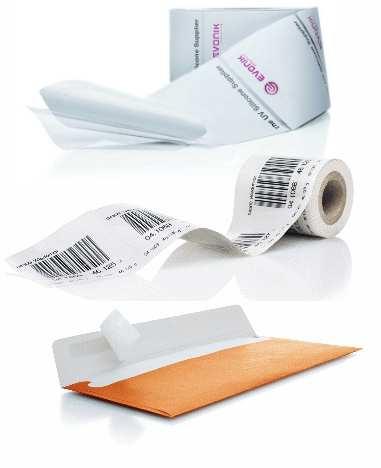 TEGO RC Silicones Labelstock standard label products, clear-on-clear labels, thermal labels, linerless labels Personal Hygiene diaper tapes, sanitary napkins Building & Insulation membranes, foams,
