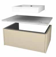 SUGGESTED COMBINATIONS FOR BASINS, COUNTERTOPS AND VANITY UNITS COMPOSITION MEZ A SINGLE VANITY