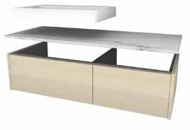 SUGGESTED COMBINATIONS FOR BASINS, COUNTERTOPS AND VANITY UNITS COMPOSITION MEZ D
