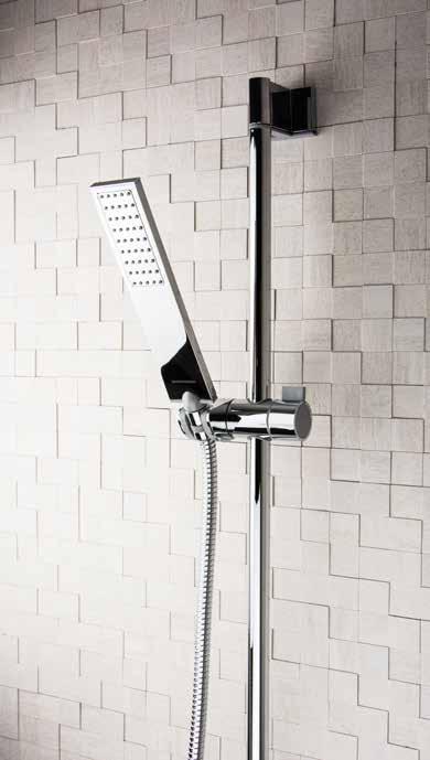 SHOWERING Square Ceiling Shower Arm with 1/2 Connection 200 mm BDD-MEZ-553- Square Wall Shower Arm with 1/2 Connection 300 mm BDD-MEZ-550- Slide Rail Kit Consists of: Slide Rail Single Function Hand