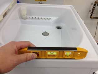 If the machine is biased to a specific side, the water level sensor may not be able to detect the basin is full.