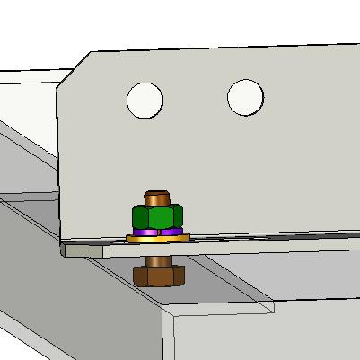 9 or more, place the rails on the back of the panel so the lip of the rail containing the module mounting holes is facing toward the outside edges of the