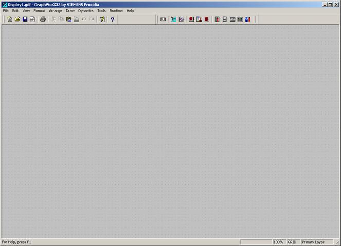 GraphWorX32 Display The ActiveX tool bar is a short-cut method for inserting selected ActiveX objects.
