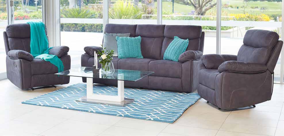 RIGA + 2 SEATER FABRIC LOUNGE WAS 1498 NOW 799* Colours: Steel,
