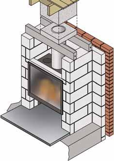Wood Burning & Multi Fuel Stoves Clay Concrete & Pumice - Chimney Systems Chimney block 400 x 400 x 330mm Support block and adaptor for connection to flue pipe Suitable lintels to support chimney