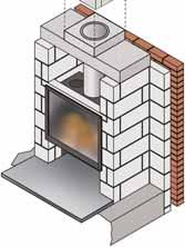 Wood Burning & Multi Fuel Stoves Clay Concrete & Pumice - Liners Continue to build chimney as in free standing stove Sand/cement flaunching around flue liner or chimney pot Support block and adaptor