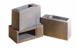 They are of the same modular size as a masonry building block and are usually designed so that they bond into adjacent brick or block work.