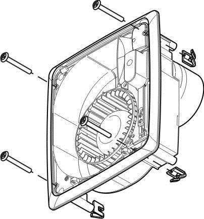 Fig.5. Frame from optional Flush Mount Kit. 4 screws Back Box.