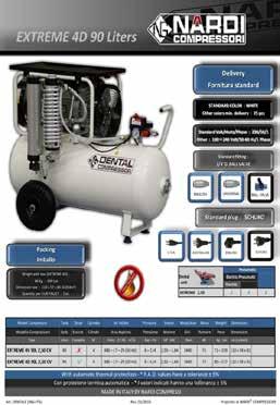 Suction Motors Semi-Wet System Patented technology to guarantee 100% Air and Water separation Compressors The dental compressors by